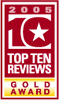 TopTenReviews Gold Award